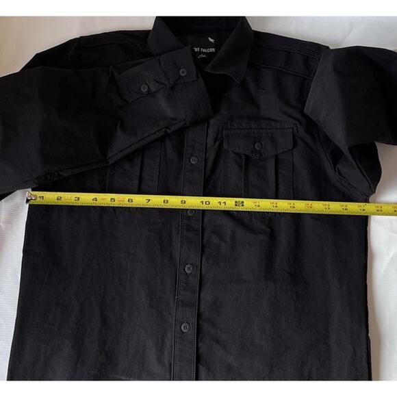 Stone Falcon Men’s Small Black Button Down Shirt Long Sleeve EUC - Picture 4 of 5